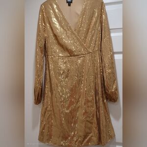 I.N.C. long sleeve, short dress- Golden size Xsmall